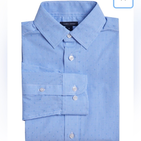 Tommy Hilfiger Long-Sleeve Button-Up Shirt, Big Boys Size 14 - Picture 3 of 5